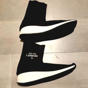 Joshua Sanders Fly to London Sock Booties